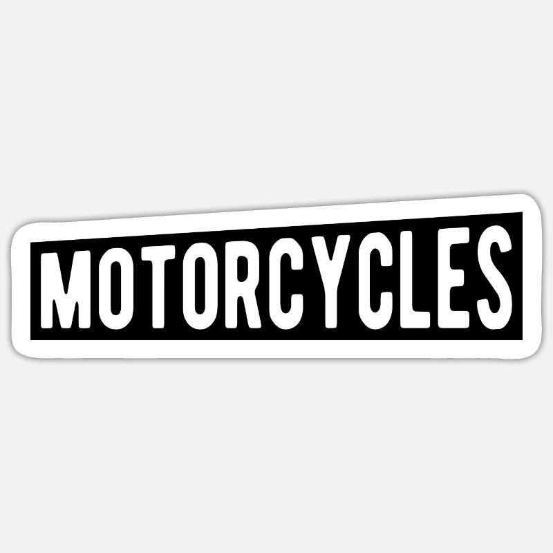 Motorcycles - Sticker size S (10 x 10 cm) - white matte
