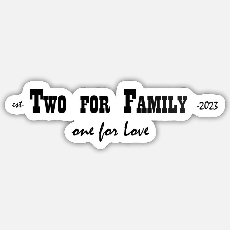 TFF - one for love - Sticker Größe S (10 x 10 cm) - Mattweiß