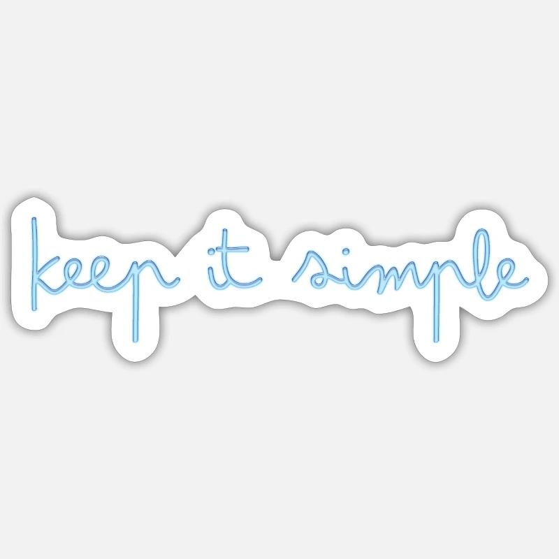 keep it simple - Sticker Größe S (10 x 10 cm) - Mattweiß