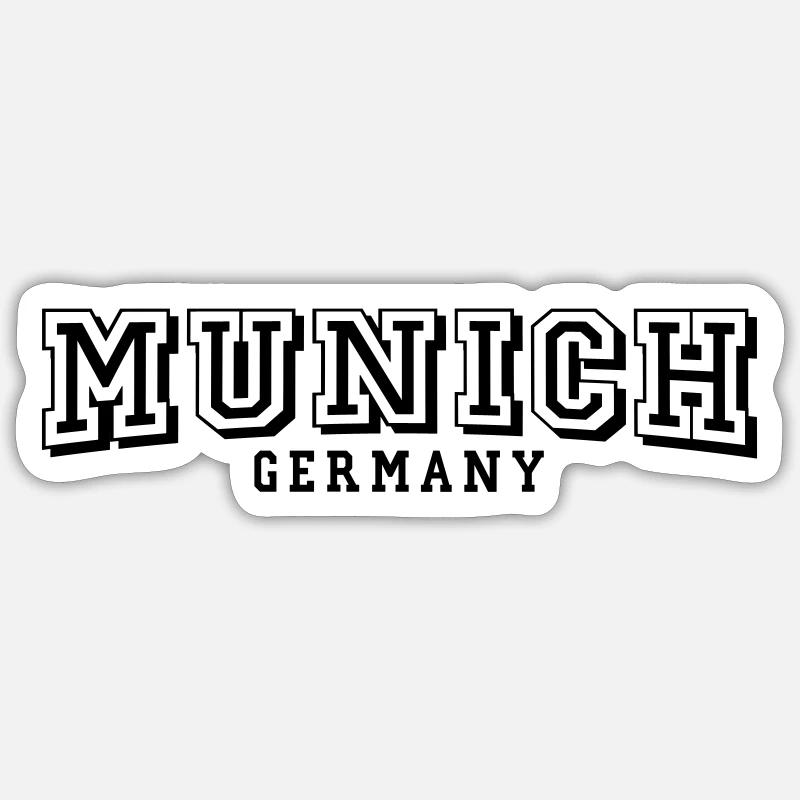 München - Sticker Größe S (10 x 10 cm) - Mattweiß