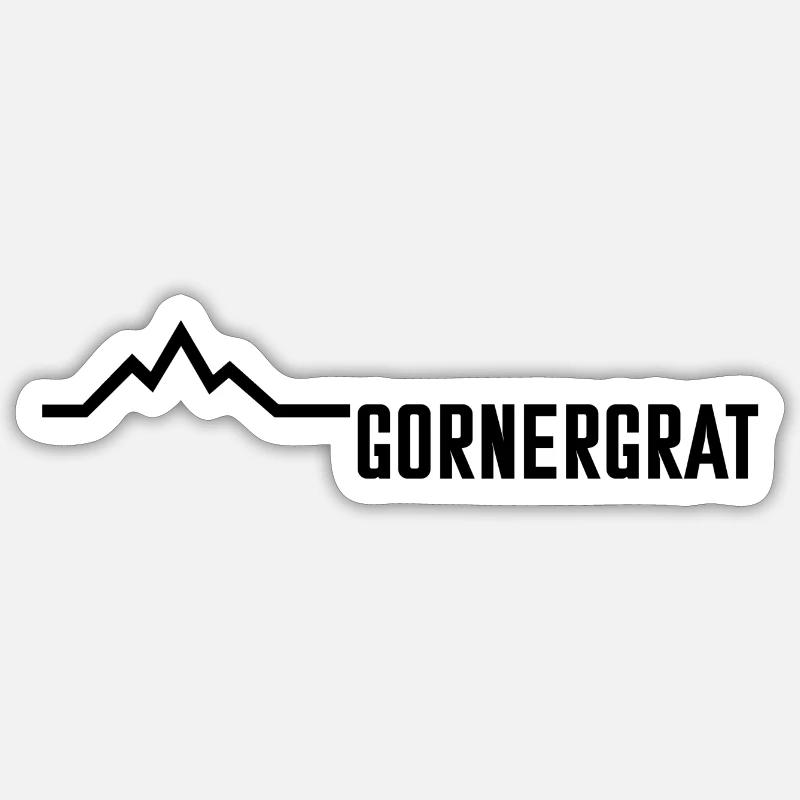Gornergrat Mountain - Sticker Größe S (10 x 10 cm) - Mattweiß