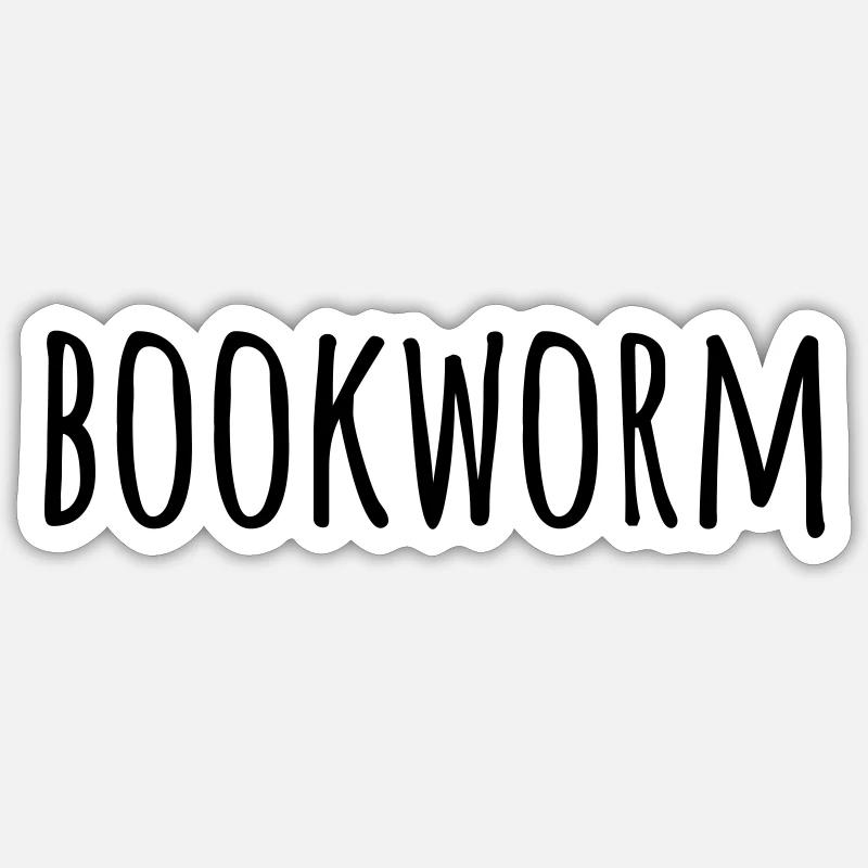 bookworm Sticker size S (10 x 10 cm)
