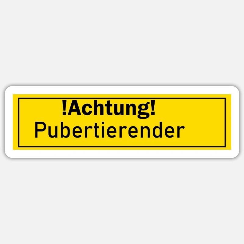 Pubertierender Pubertät Geschenk Geschenkidee Mann - Sticker Größe S (10 x 10 cm) - Mattweiß