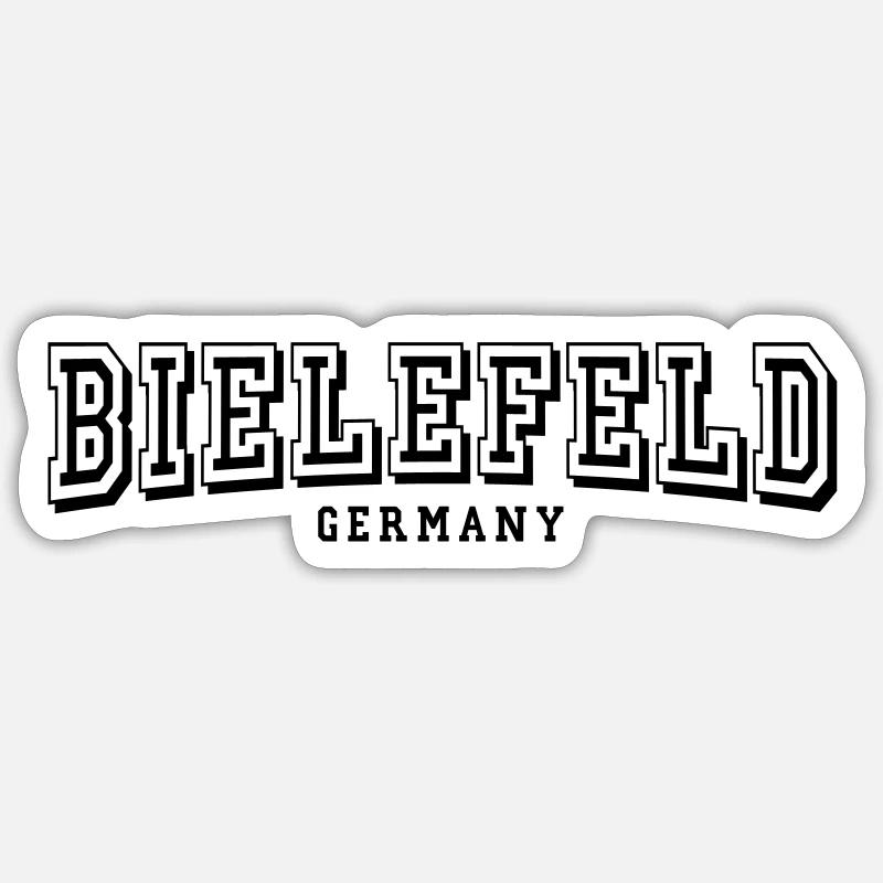 Bielefeld - Sticker size S (10 x 10 cm) - white matte