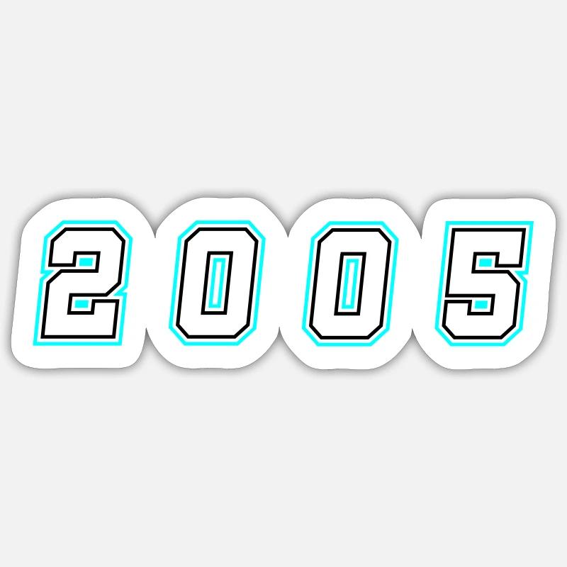2005 Year Number - Sticker size S (10 x 10 cm) - white matte