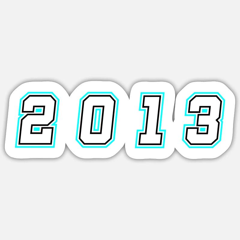 Numéro de l’année 2013 Sticker taille S (10 x 10 cm)