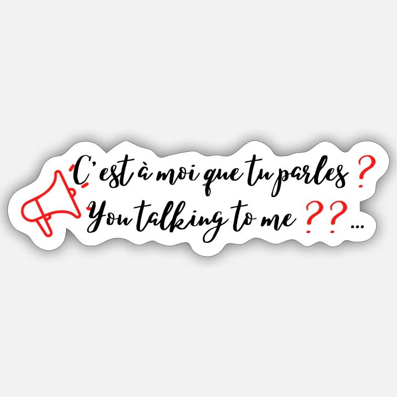 Du sprichst mit mir - Sticker Größe S (10 x 10 cm) - Mattweiß