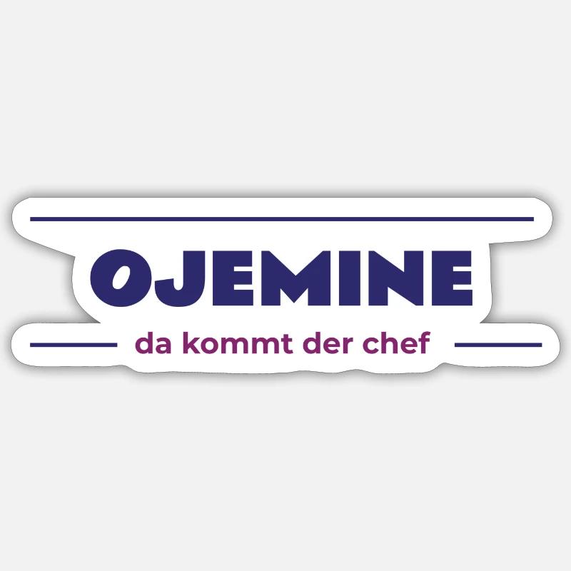 ojemine 2 - Sticker Größe S (10 x 10 cm) - Mattweiß