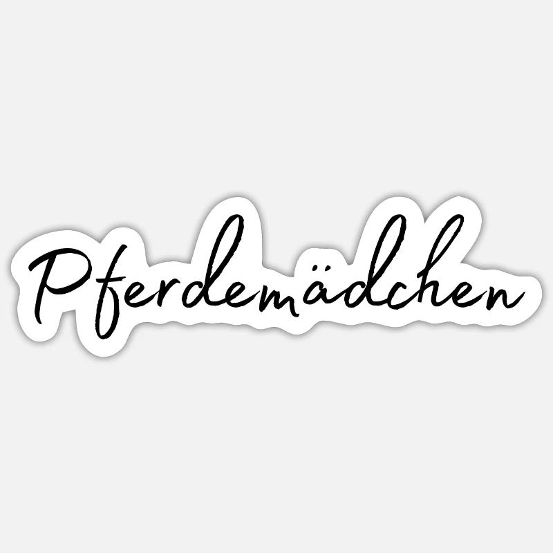 Pferdemädchen - Sticker Größe S (10 x 10 cm) - Mattweiß