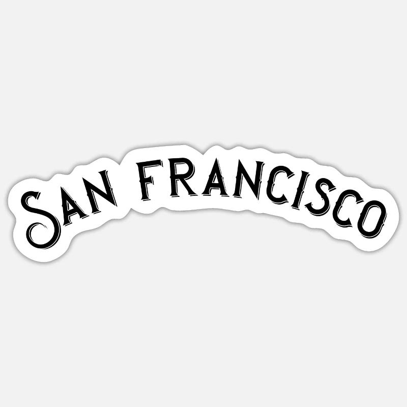 San Francisco - Sticker Größe S (10 x 10 cm) - Mattweiß