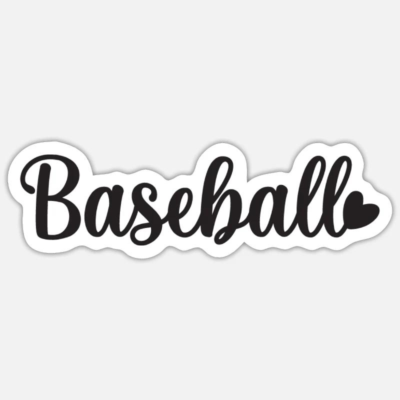Baseball - Sticker Größe S (10 x 10 cm) - Mattweiß
