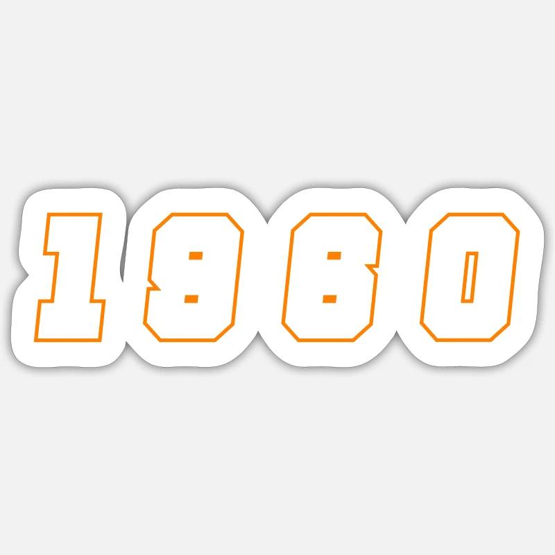Numéro de l’année 1960 - Sticker taille S (10 x 10 cm) - blanc mat