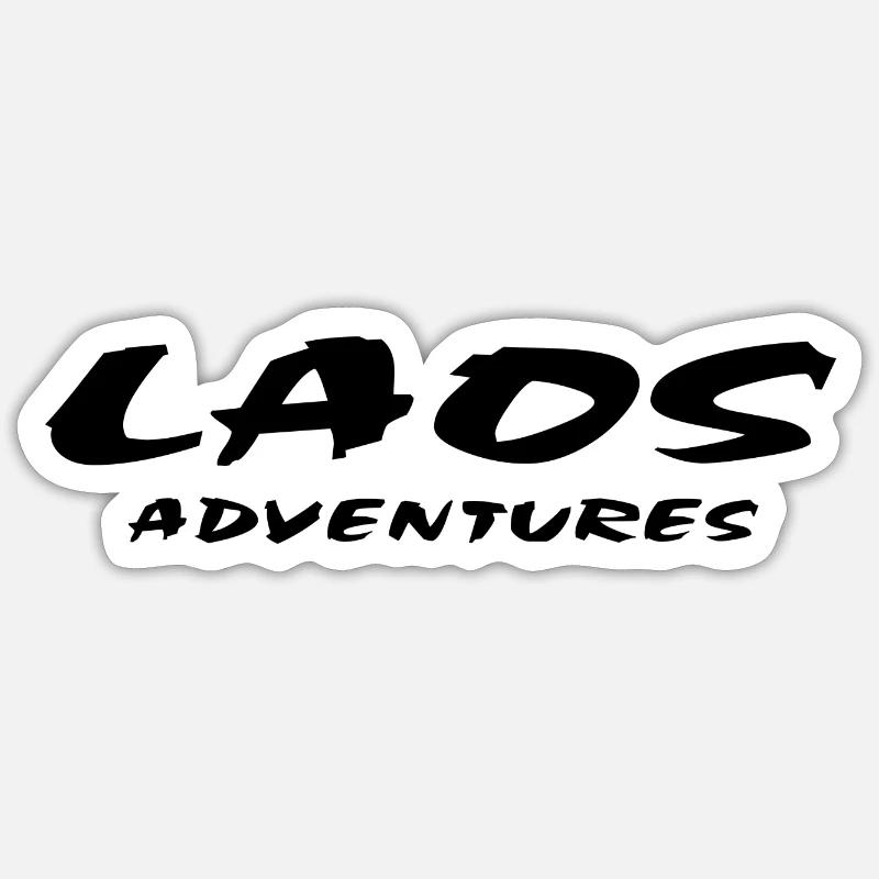 Laos - Sticker taille S (10 x 10 cm) - blanc mat