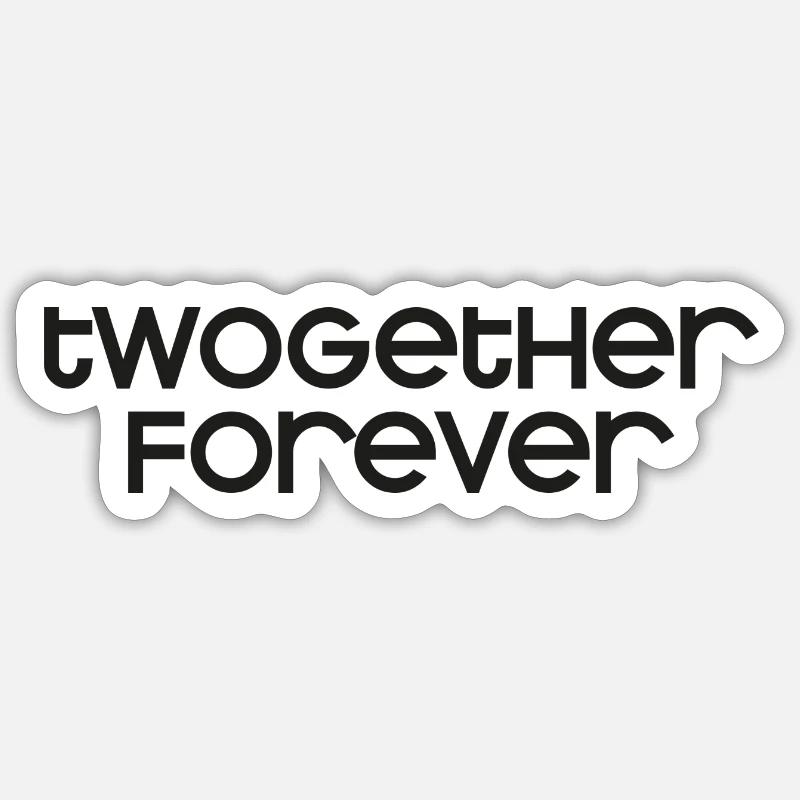 together forever - Sticker size S (10 x 10 cm) - white matte