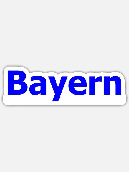Bayern Bundesland Schriftzug - Sticker Größe S (10 x 10 cm) - Mattweiß
