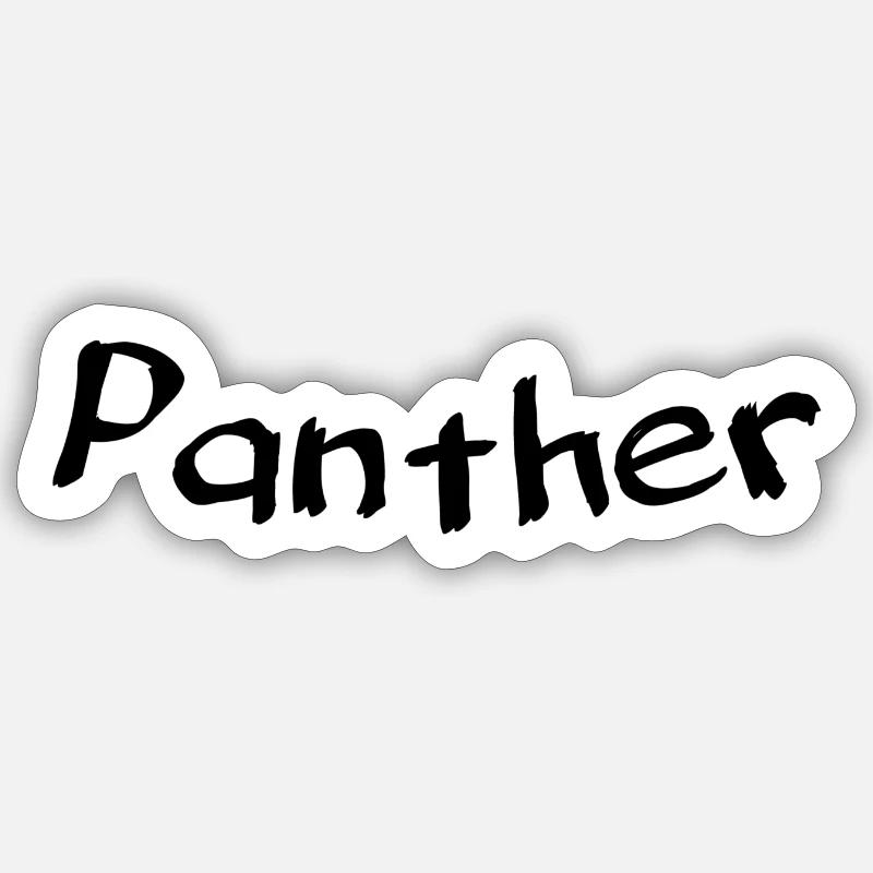 Panthère - Sticker taille S (10 x 10 cm) - blanc mat