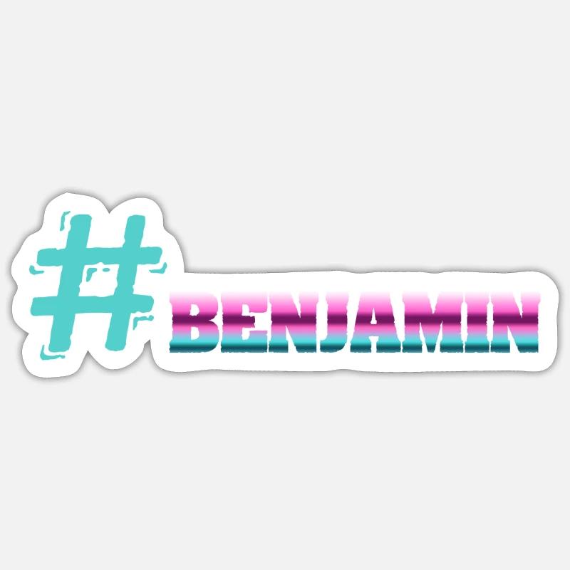 Gift for Benjamin - Sticker size S (10 x 10 cm) - white matte