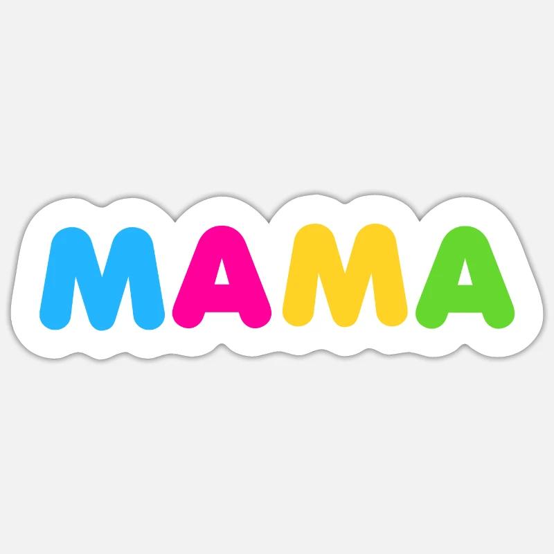 Mama Happiness Design - Sticker size S (10 x 10 cm) - white matte