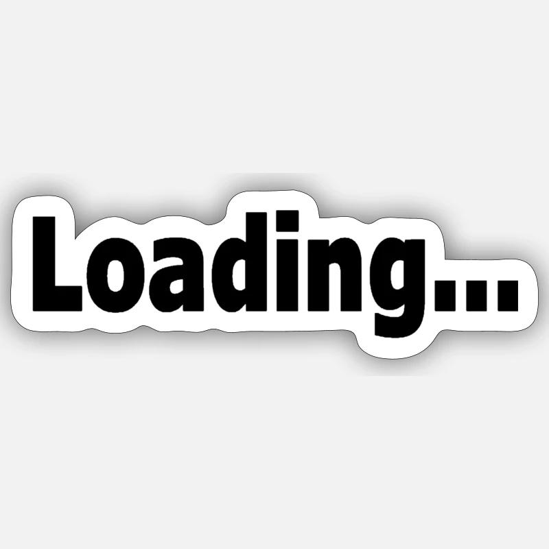 Loading - Sticker size S (10 x 10 cm) - white matte