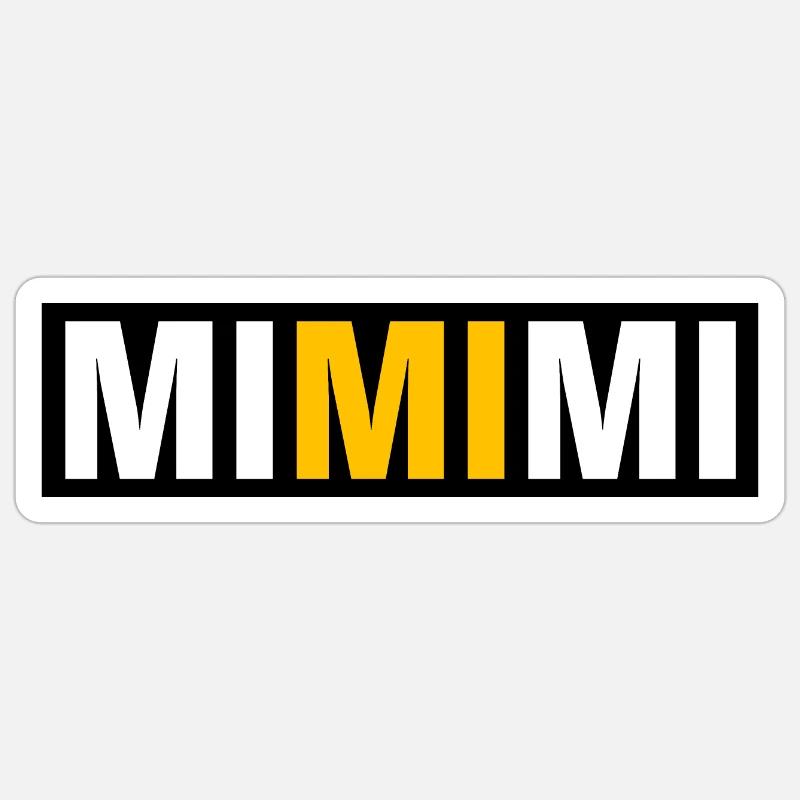 MIMIMI - Sticker taille S (10 x 10 cm) - blanc mat
