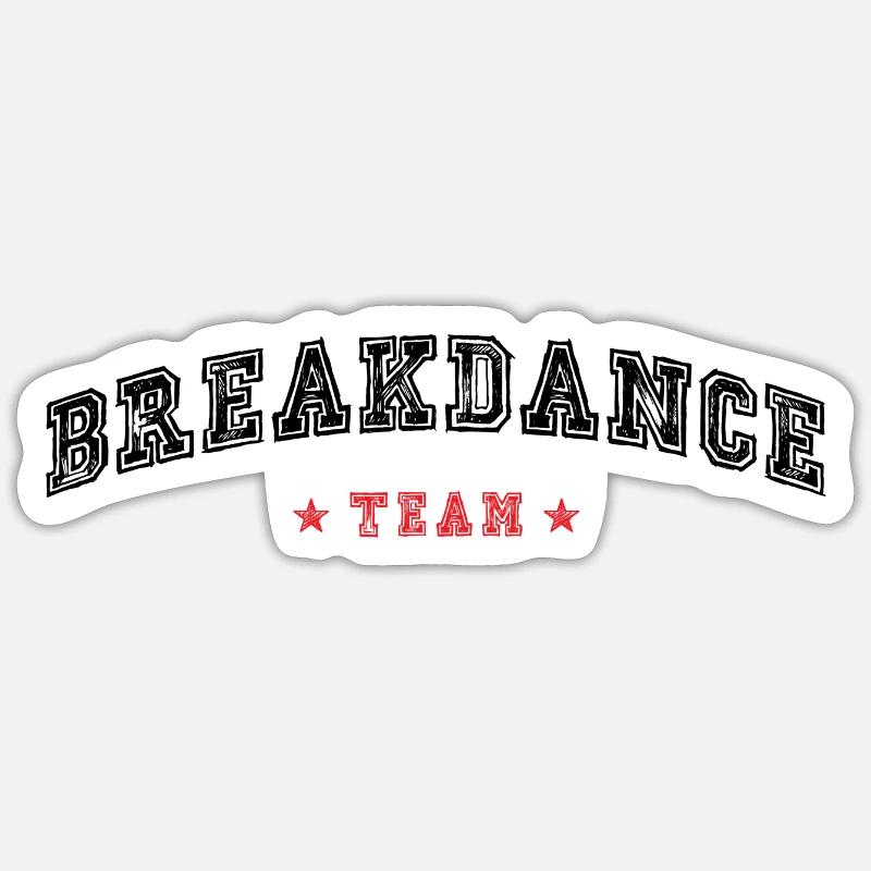 Équipe de breakdance - Sticker taille S (10 x 10 cm) - blanc mat