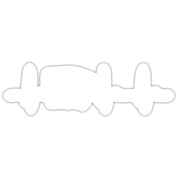 ECG curve - heart curve - pulse - music - accordion - Sticker size S (10 x 10 cm) - white matte - Front