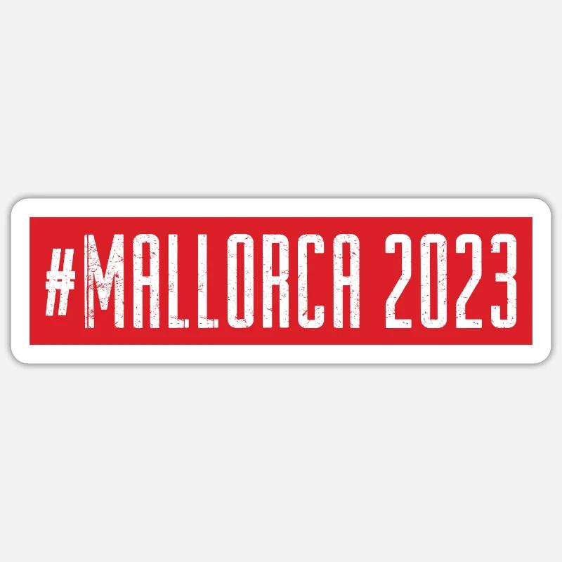 Mallorca 2023 - Sticker Größe S (10 x 10 cm) - Mattweiß