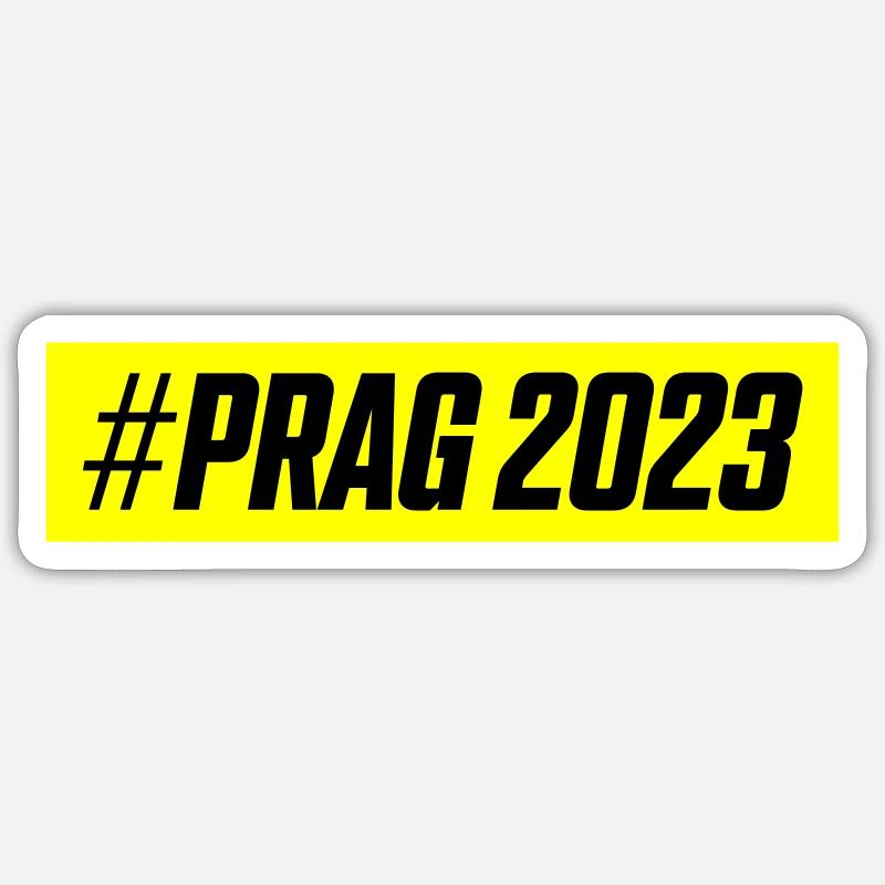 Prague 2023 - Sticker taille S (10 x 10 cm) - blanc mat