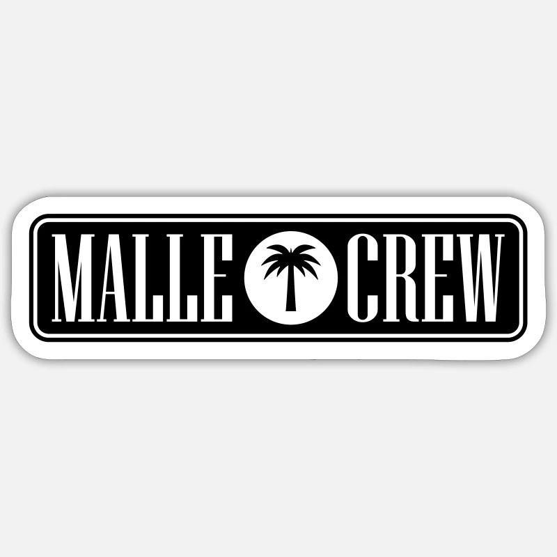 Malle Crew - Sticker size S (10 x 10 cm) - white matte