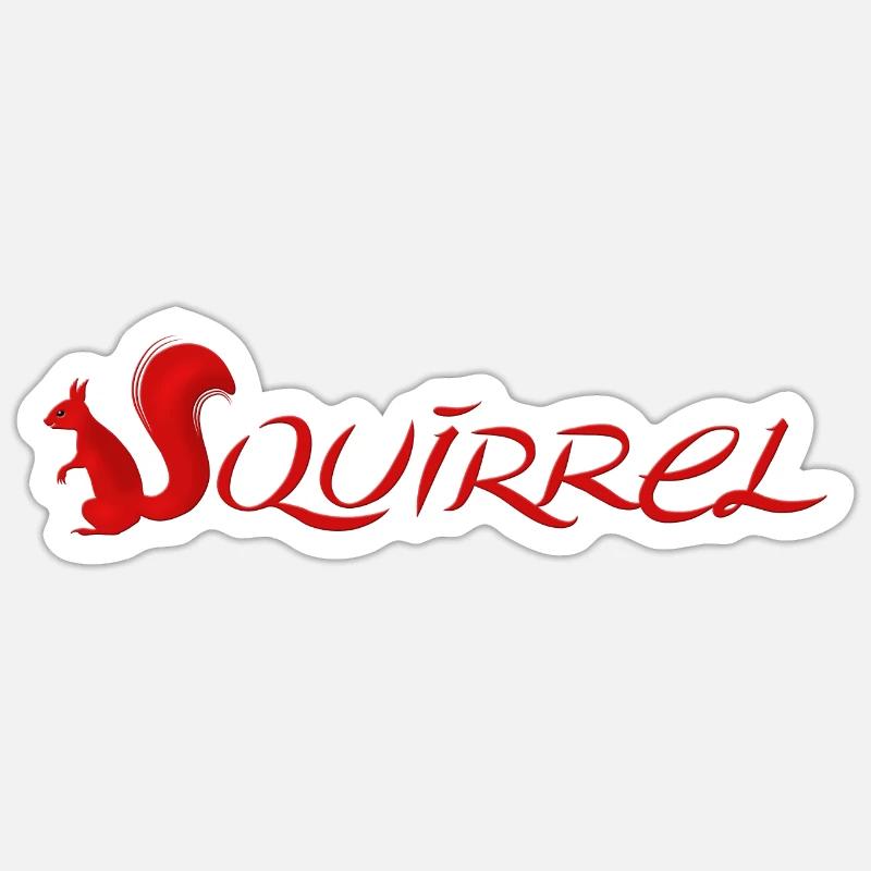 LORD SQUIRREL - Sticker Größe S (10 x 10 cm) - Mattweiß