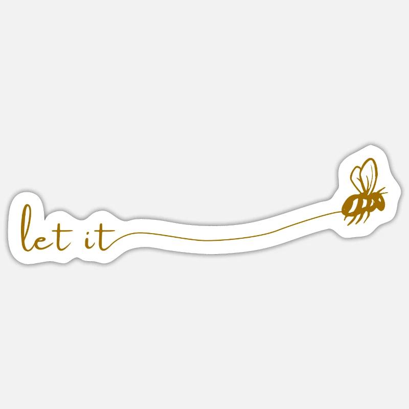 let it bee bienendesign Sticker Größe S (10 x 10 cm)