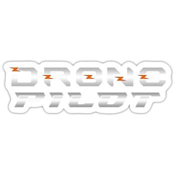 Drone Drones Drone Flight Drone Pilot - Sticker size S (10 x 10 cm) - white matte - Front