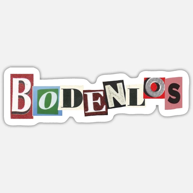 BODENLOS - Sticker Größe S (10 x 10 cm) - Mattweiß