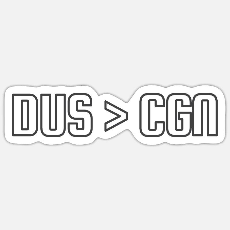 Düsseldorf > Cologne Sticker taille S (10 x 10 cm)