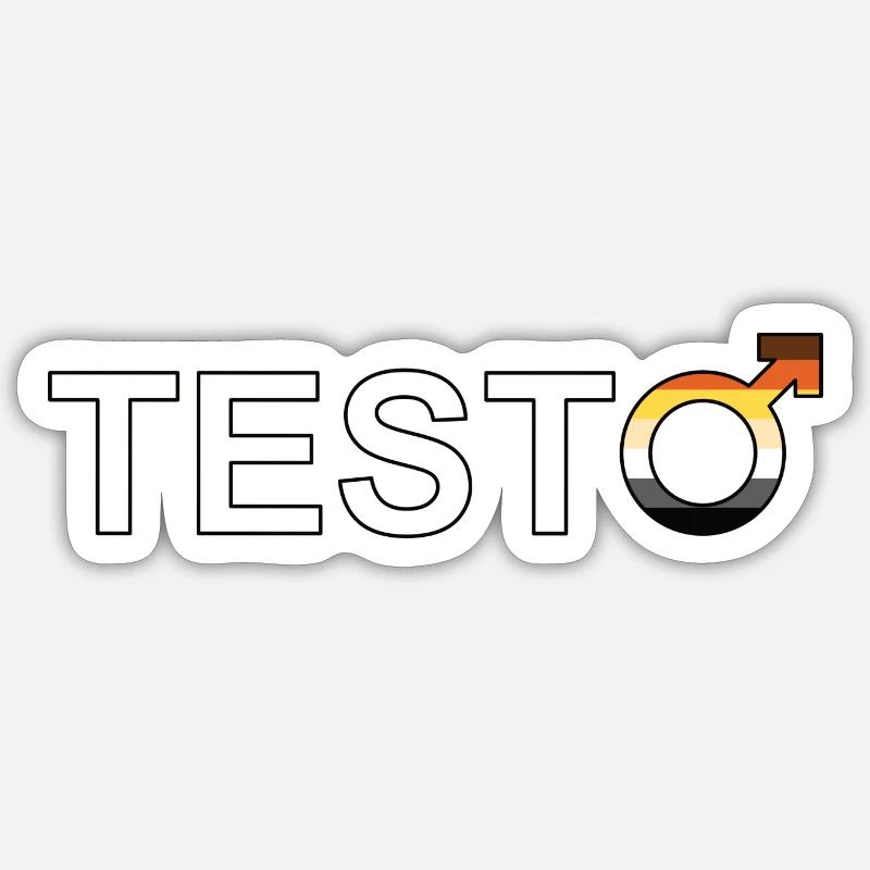 TESTO black - Sticker size S (10 x 10 cm) - white matte