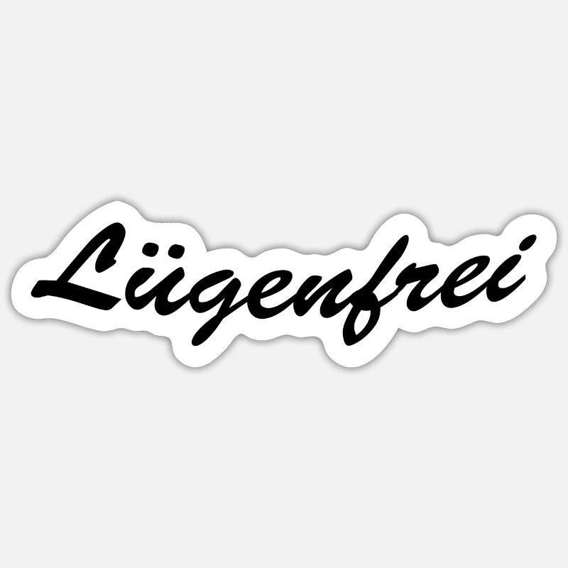 Mensonge libre - Sticker taille S (10 x 10 cm) - blanc mat