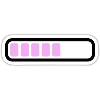 Battery Battery loading - Sticker size S (10 x 10 cm) - white matte - Front