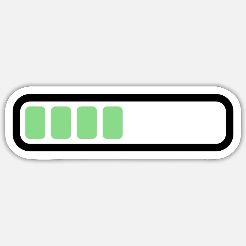 Battery Battery loading - Sticker size S (10 x 10 cm) - white matte