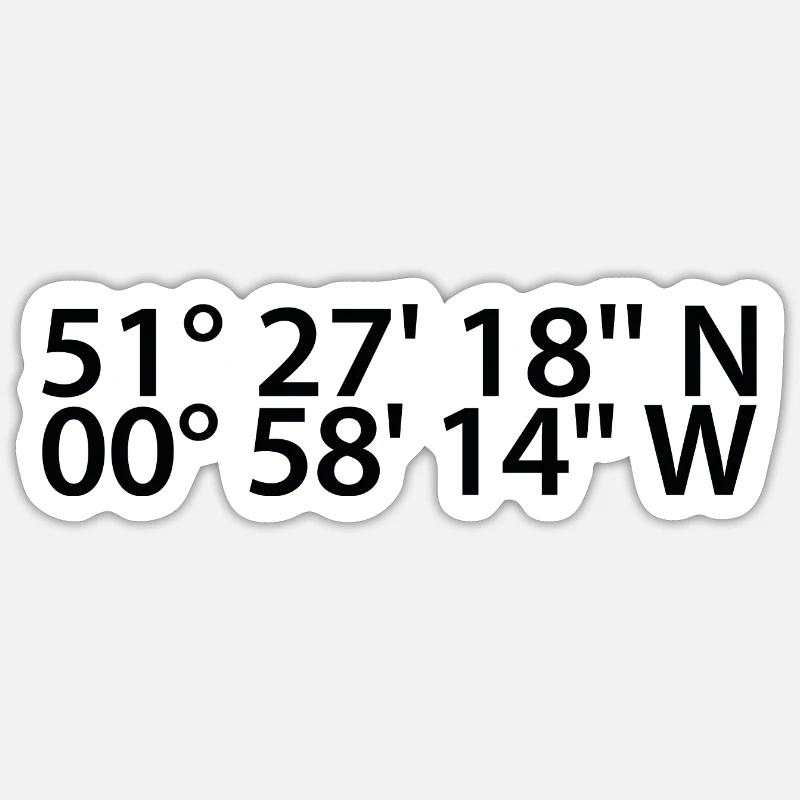 Reading coordinates Sticker size S (10 x 10 cm)