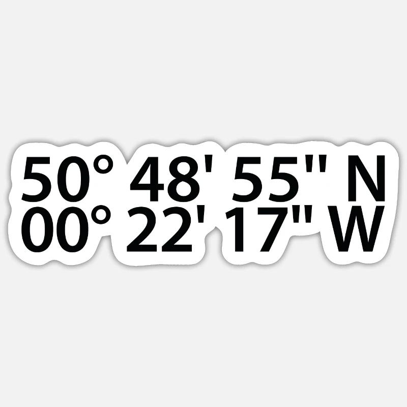 Worthing coordinates Sticker size S (10 x 10 cm)