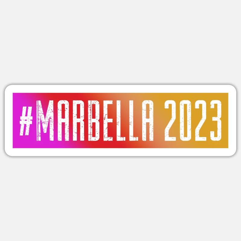 Marbella 2023 - Sticker taille S (10 x 10 cm) - blanc mat