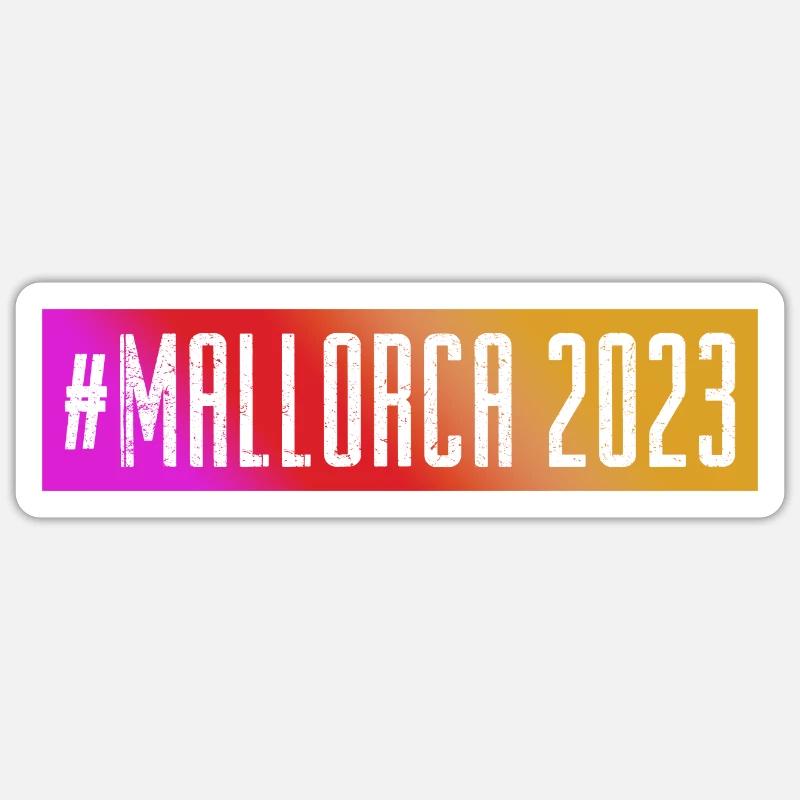 Majorque 2023 - Sticker taille S (10 x 10 cm) - blanc mat