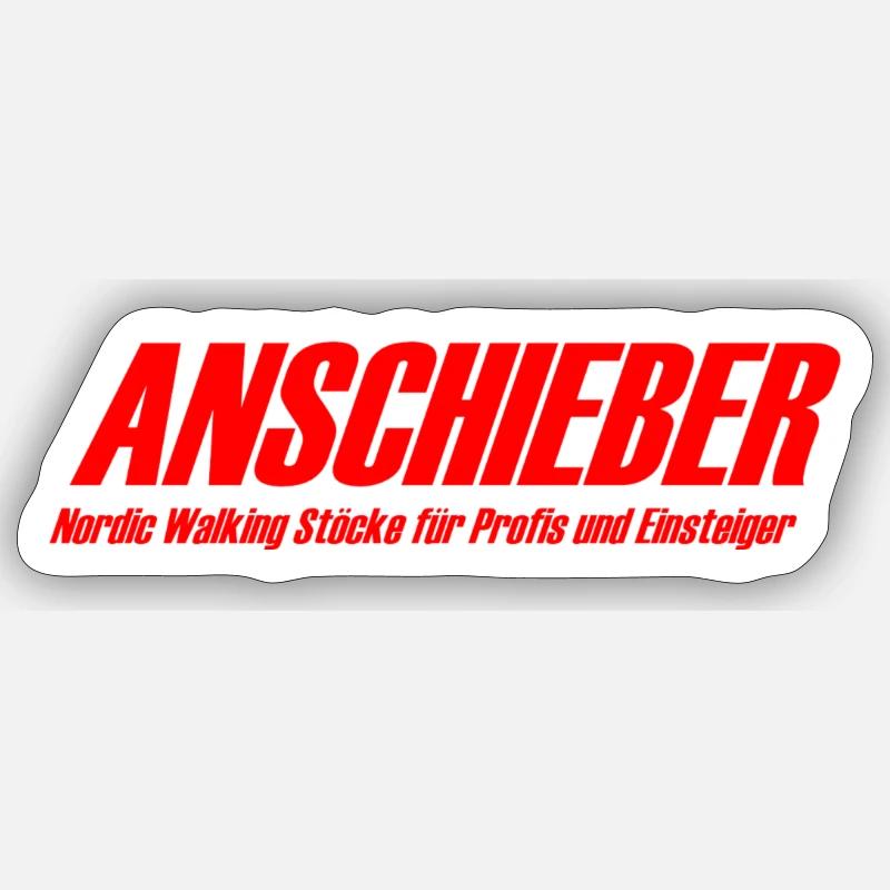 ANSCHIEBER Stöcke - Sticker Größe S (10 x 10 cm) - Mattweiß