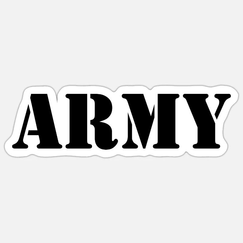 Army - Sticker size S (10 x 10 cm) - white matte
