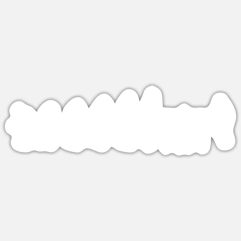 Tischtennis Evolution Sport - Sticker Größe S (10 x 10 cm) - Mattweiß