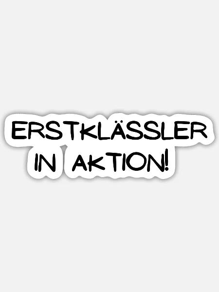 Erstklässler in Aktion - Sticker Größe S (10 x 10 cm) - Mattweiß
