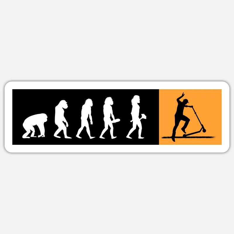 scooter rollerscooter scooter-star stuntscooter - Sticker Größe S (10 x 10 cm) - Mattweiß