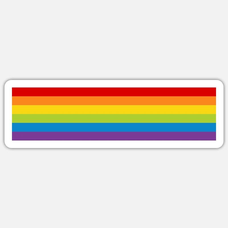 LGBT Pride Flag CSD Rainbow Flag Pride Month - Sticker size S (10 x 10 cm) - white matte