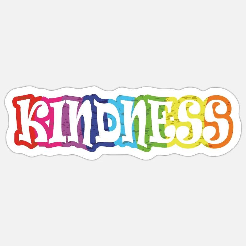 design original kindness - Sticker taille S (10 x 10 cm) - blanc mat