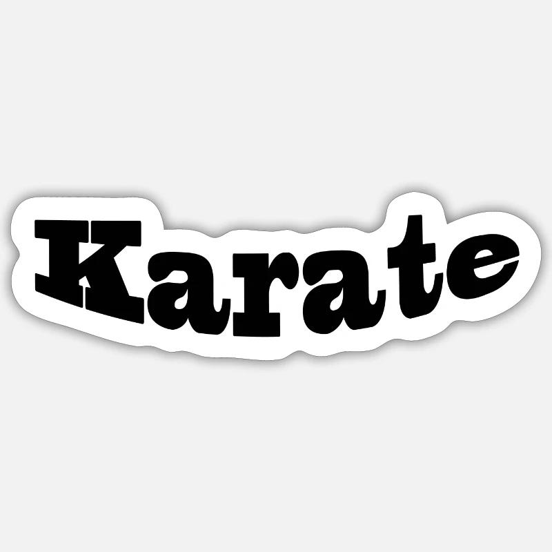 karaté - Sticker taille S (10 x 10 cm) - blanc mat